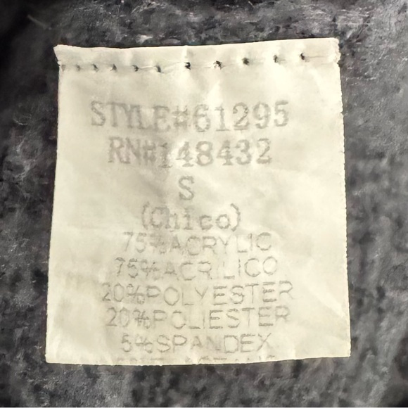 Becaal Dark Gray Dolman Sleeve Fuzzy Straight Neck Sweater S - Picture 5 of 5